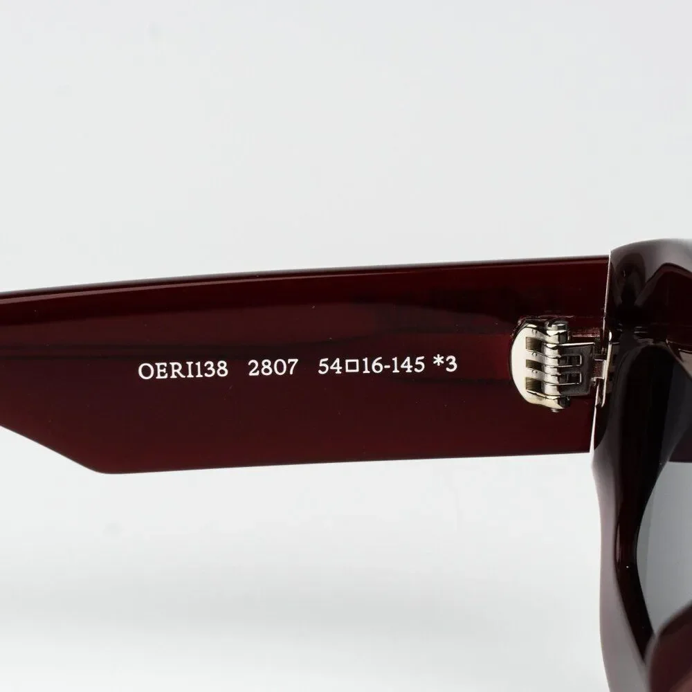 Off-White CHARLOTTE Sunglasses Burgundy Grey Rectangle OERI138 CHARLOTTE 2807